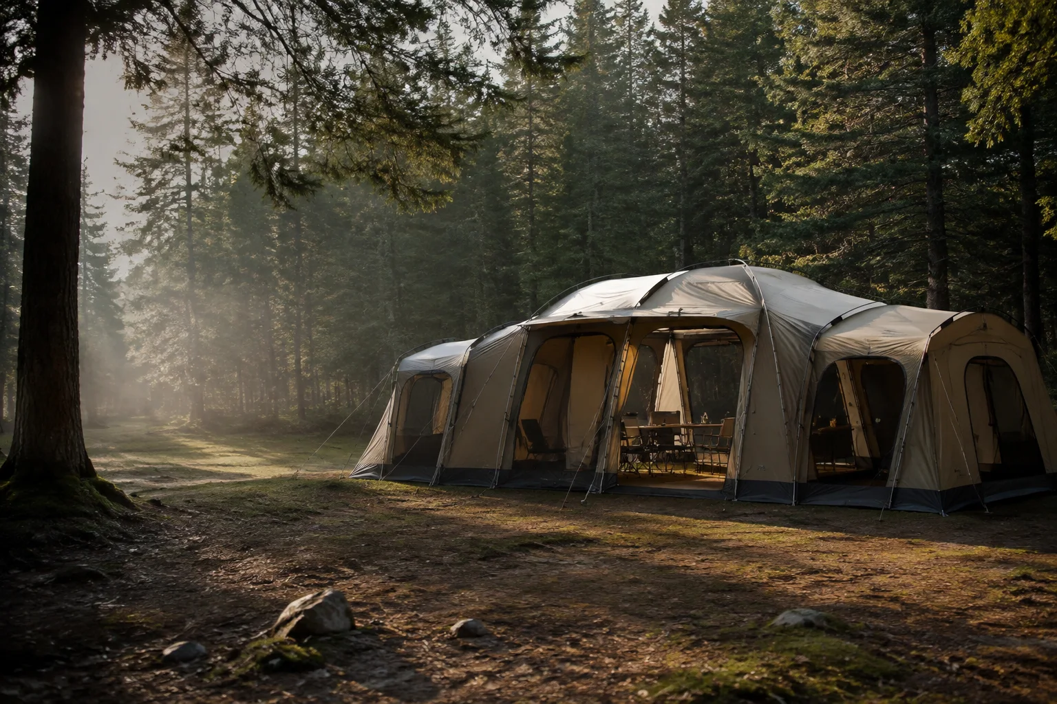 Großes Mehrzimmer-Campingzelt