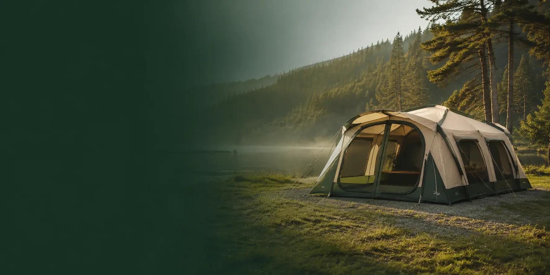 Campvora Outdoor Großhandelszelte auf einem Waldcampingplatz