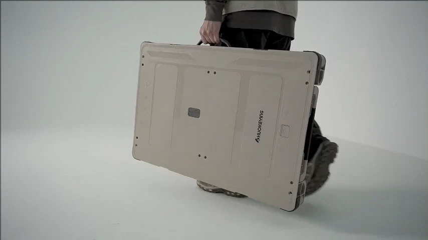 Folding cart carried by its handle in flat folded storage form