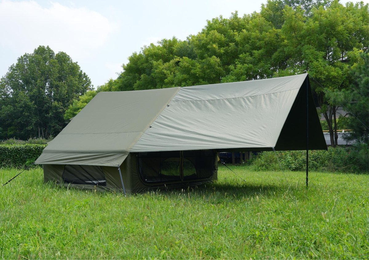 Interior of the Pro single-door canopy tent with no-window canopy
