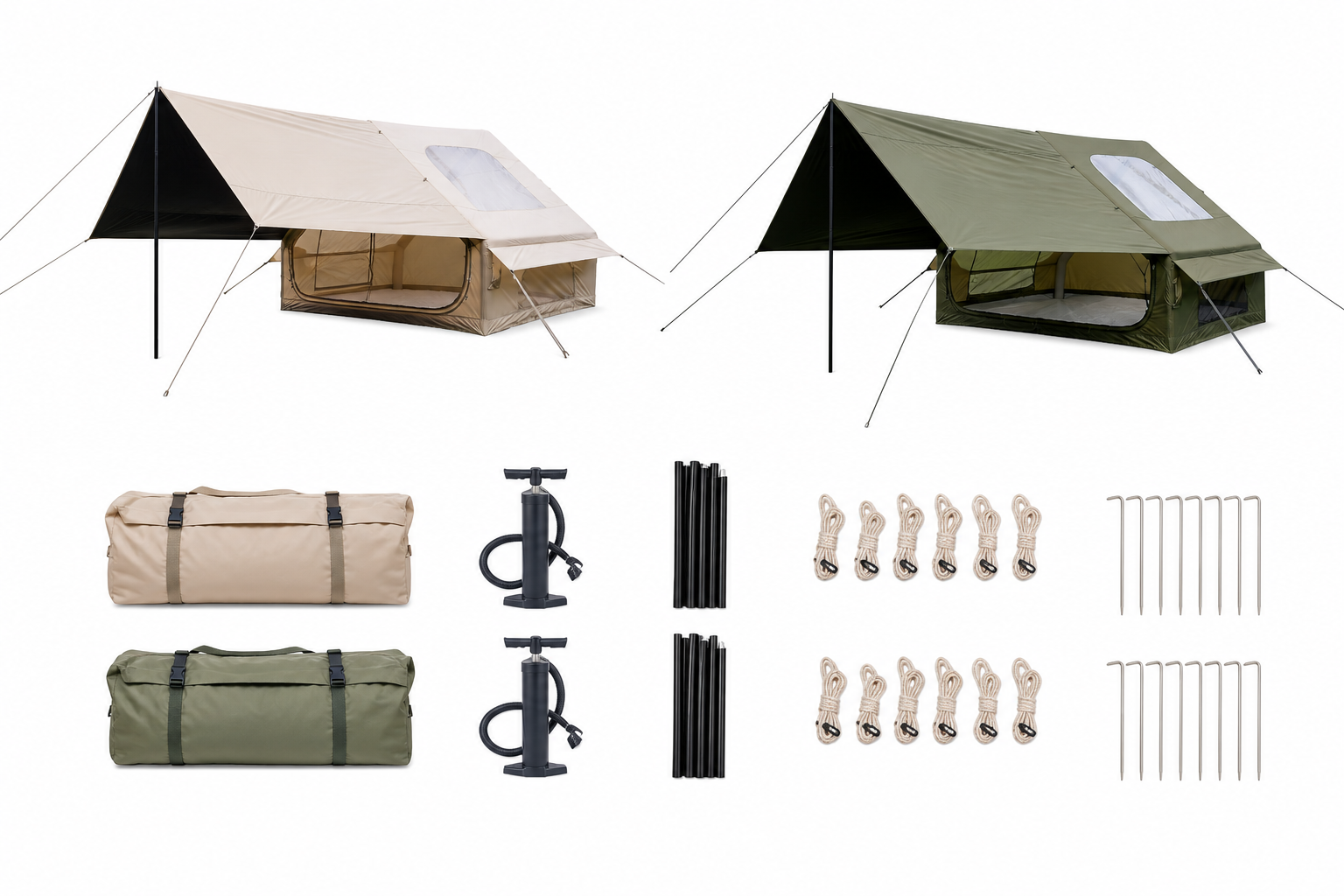 English package contents for the Pro canopy tent family