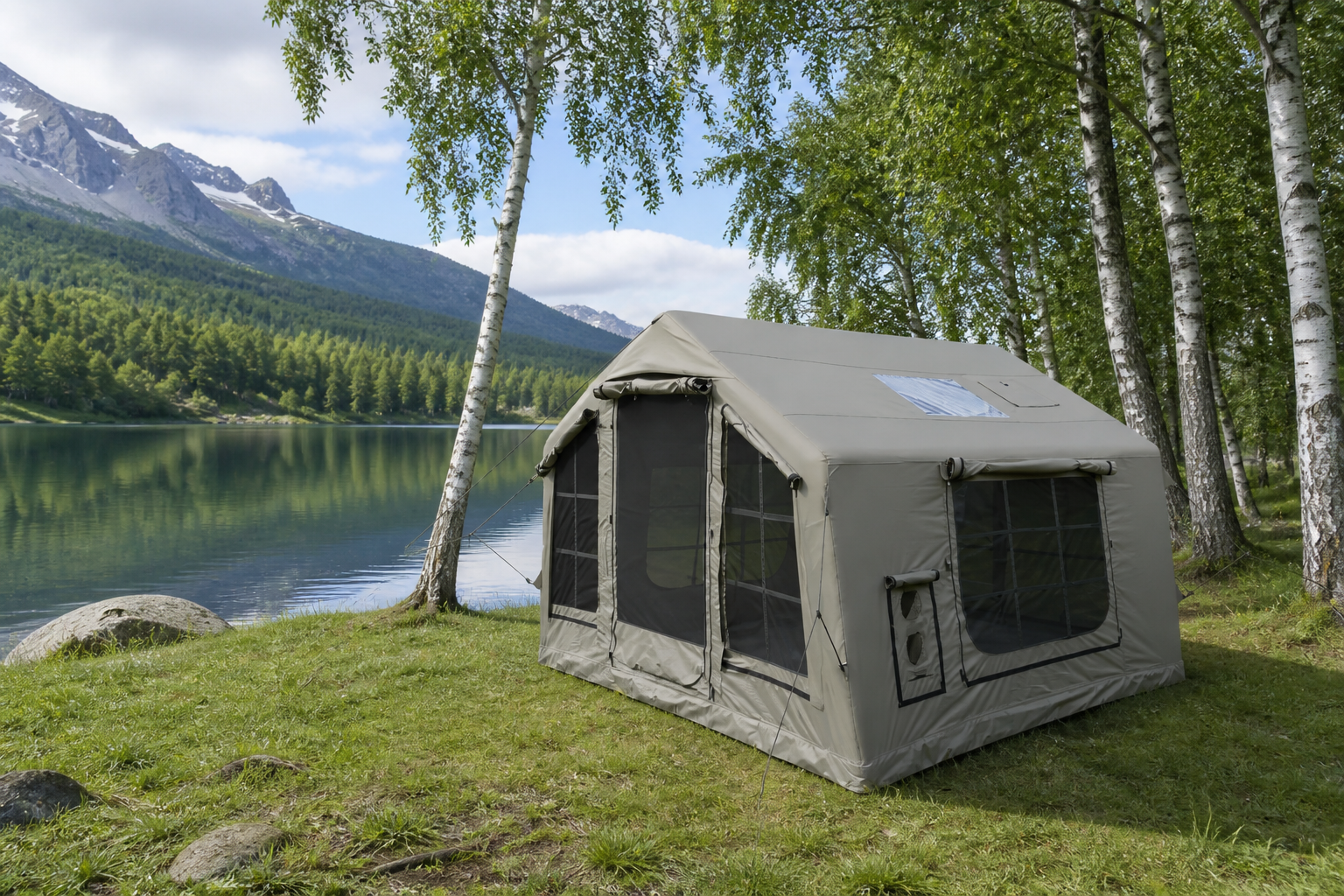 8 m² 600D Familien aufblasbares Zelt