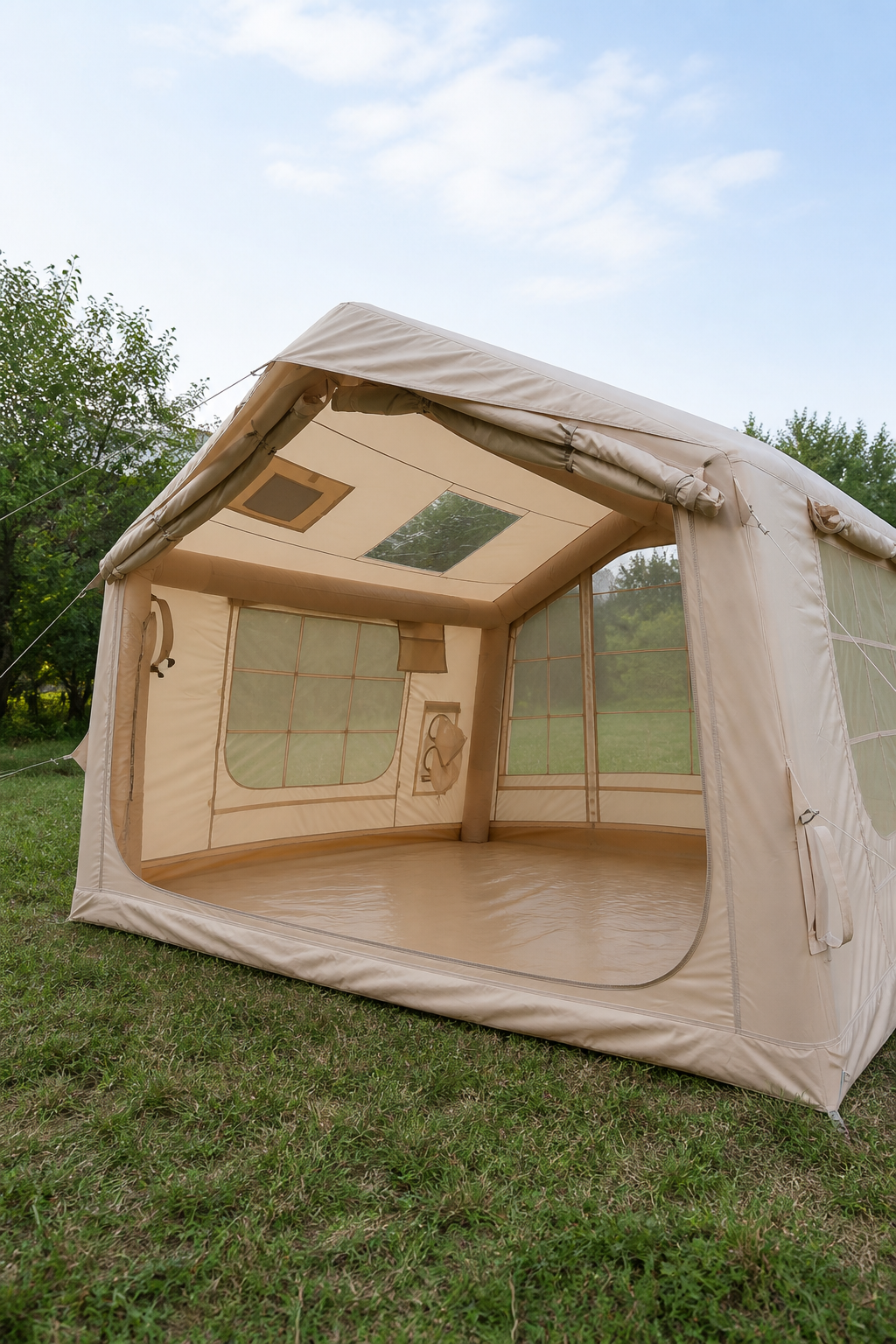 Interior of the IT027 khaki double-door AB tent