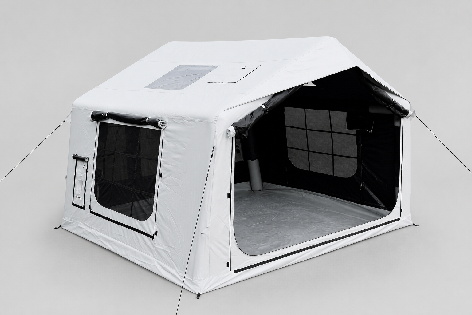 English product display for the Moonlight White family inflatable tent