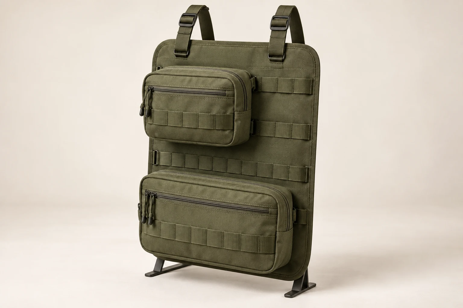 KI-generierte Produktabbildung: Modulares Taschen-System für Fahrzeug-Camping & Overlanding
